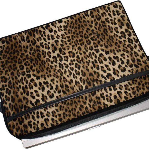 Vintage Animal Leopard Print 13 13.3 14 Inch Laptop Shoulder Messenger Bag Case - Picture 4 of 6